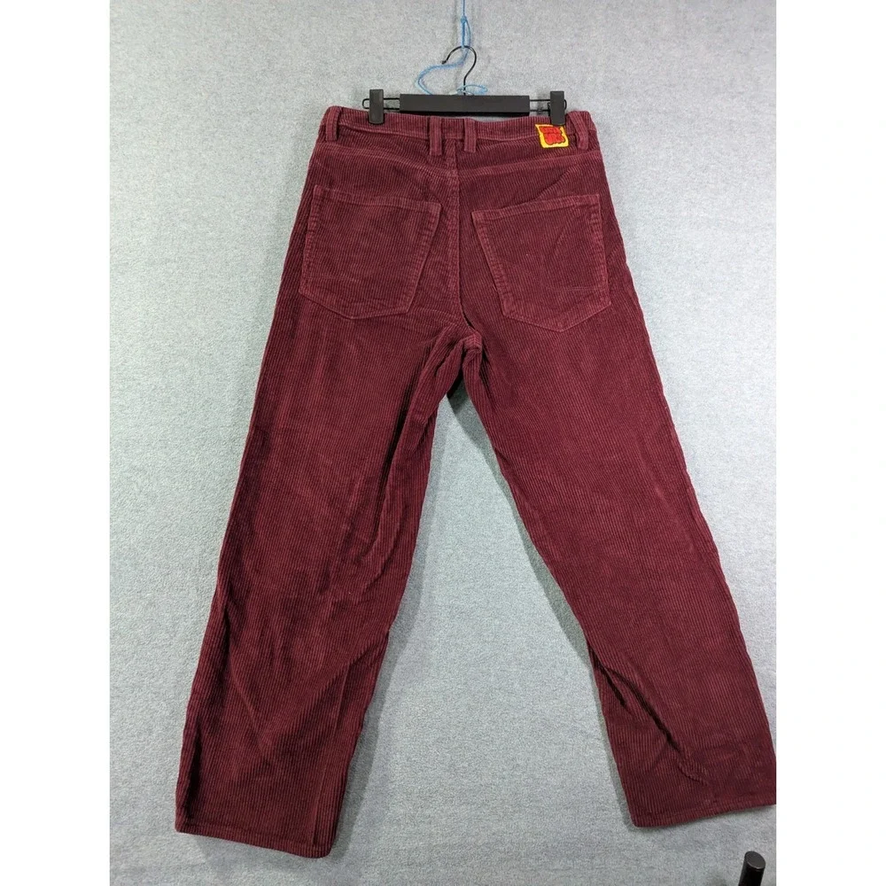 Empyre Burgundy Corduroy Pants Size 28 Wide Leg Skater Streetwear Y2K Style
